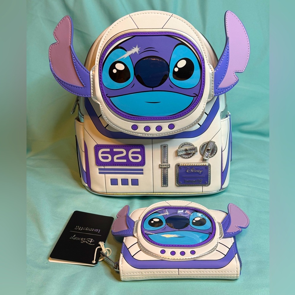 Loungefly x Disney Stitch 626 Spacesuit Astronaut Backpack & Wallet
